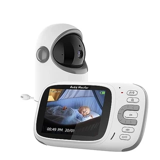 B0CH14L5JN - Babá Eletrônica Câmera Com Monitor Vídeo Colorido 