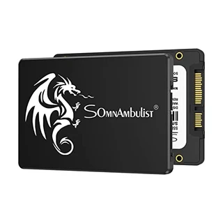 Somnambulist SSD 2TB SATA III 6GB/S Interno Disco Rígido Unidade De Estado Sólido De 2,5”7mm 3D NAND Chip Até 550 Mb/s Para Atualizar Computadores Laptop e Desktop (dragão negro 2tb)
