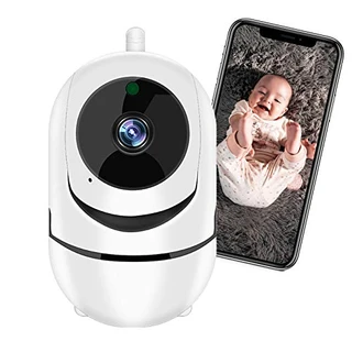 Câmera de Segurança WiFi XFTOPSE Monitoramento 360º 1080P HD Camera IP Sem Fio com Áudio Bidirecional, Detecção de Movimento, IR Visão Noturna, Baba Eletronica para Bebê, Animal de Estimação, Idoso