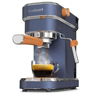 Máquina de espresso Laekerrt 20 bar máquina de café com espumador de leite, máquina de café espresso profissional para cappuccino e latte (azul marinho)