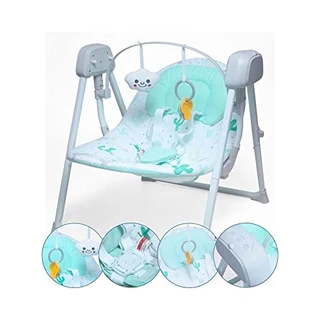 Cadeira de Bebê Descanso Balanço Automático Balance Baby Style (Azul)