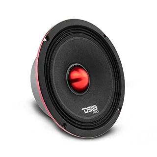 DS18 Alto-falante Pro-X6.4BMSL Slim – 16,5 cm, Midrange, Red Aluminum Bullet, 500W Max, 250W RMS, 4 Ohms – Alto-falantes de porta de áudio de qualidade premium para carro ou caminhão sistema de som estéreo (1 alto-falante)