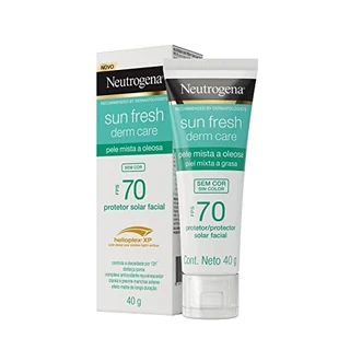 Neutrogena Sun Fresh Protetor Solar Facial Para Pele Oleosa Derm Care Sem Cor FPS 70, 40g