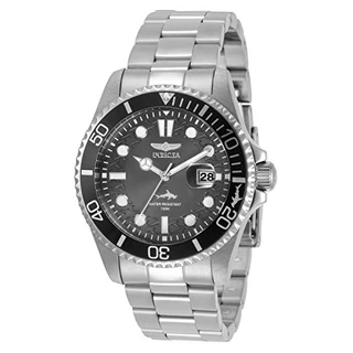 Invicta Relógio masculino de quartzo de aço inoxidável Pro Diver, 43 mm, prata (modelo: 30806), Prata, Relógio de quartzo, mergulhador