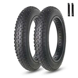 MOHEGIA Fat Tires 50,8 x 10,16 cm, pneus elétricos dobráveis para bicicleta gorda, bicicleta de neve de montanha larga compatível (pacote com 2)
