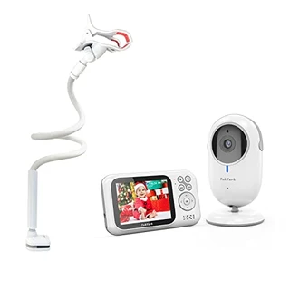 TakTark Babá Eletronica Câmera, 3.2" Monitor de Câmara para Bebés com suporte para montagem de câmera, Sem WiFi, Visão nocturna, Áudio de 2 vias, Sensor de temperatura ambiente, VOX Activado por som