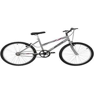 Bicicleta de Passeio Ultra Bikes Esporte Aro 24 Reforçada Freio V-Brake Sem Marcha Cinza Fosco (Space Gray)