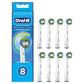 Braun Oral-B Precision Clean 4210201321859 cabeças de escova de dentes com cerdas CleanMaximiser para limpeza ideal Pacote com 8