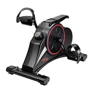 Pedal exercitador sob a mesa, mini bicicleta ergométrica magnética portátil para braço/perna, pedal portátil para casa/escritório com monitor LCD