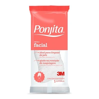 Ponjita, 3M, Esponja Facial Suave, Branca