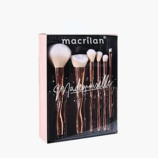 Kit ED004 com 6 pincéis para maquiagem Mademoiselle, Macrilan