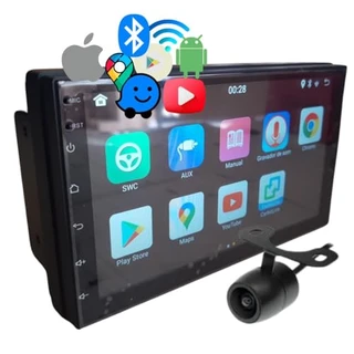 Central Multimídia Mp5 2 Din Android 12 Wifi Gps Bluetooth Tela 7 Polegadas Espelhamento