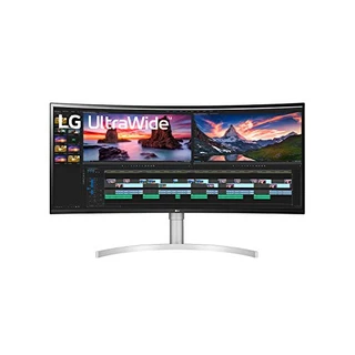 LG 38BN95C-W 38 polegadas Ultrawide qhd+ IPS Monitor curvo com conectividade Thunderbolt ™ 3, branco/prata