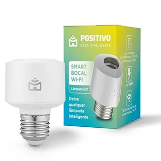 Smart Bocal Wi-Fi Positivo Casa Inteligente, Soquete E27, 100W, Branco, Bivolt - Compatível com Alexa