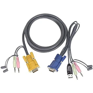 IOGEAR Micro-Lite Cabo USB KVM All-in-One Bonded 4 m, G2L5305U