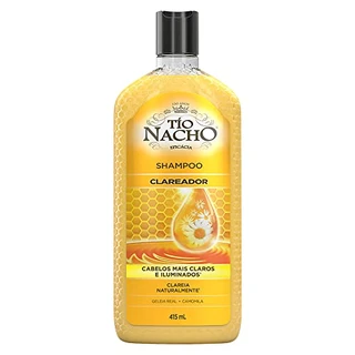 Tio Nacho - Shampoo Clareador Antiqueda para cebelos fracos e sem brilho, 415ml, Cabelos lindos e Brilhantes