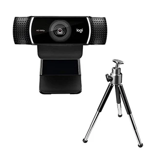 Webcam Full HD Logitech C922 Pro Stream com Microfone para Gravações em Video 1080p e Tripé Incluso, Compatível com Logitech Capture