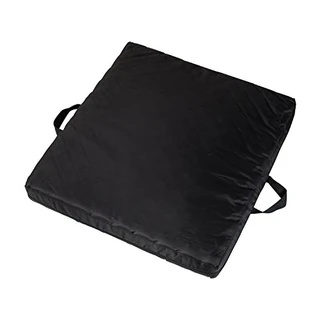 DMI Almofada de assento confortável de espuma de gel e almofada para cadeira de rodas, capa à prova d'água, preta