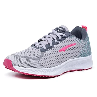 Tenis para Academia Caminhada Femininio Confortavel Cinza Pink (39, Cinza/Pink)