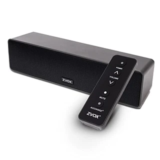 ZVOX Alto-falante compacto AccuVoice AV100 para TV Soundbar com 6 níveis de aumento de voz, preto