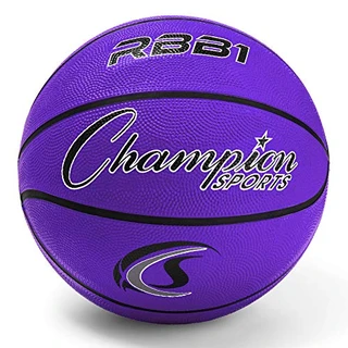 Champion Sports Bola de basquete oficial de borracha, tamanho 7, roxo