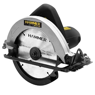 Serra Circular Hammer 100% Rolamentada 1100w Preto 220V - GYSC1100_220