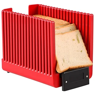 Cortador de pão para bagels de pão caseiros, guia de corte de pão, fácil de limpar, cortador de pão flodable e campact sem BPA