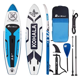Run Wave Prancha de stand up paddle inflável 11'×33''×6''(6'' de espessura) Deck antiderrapante com acessórios SUP Premium