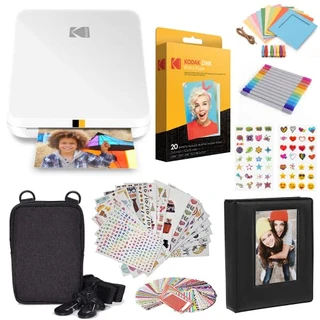 Kodak Impressora de foto móvel instantânea Step Slim - Kit: Pacote com 50 papel Zink, capa, álbum de fotos, marcadores, conjuntos de adesivos