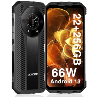 DOOGEE S110 Tri-Anti Smartphone 2023, Android 13, 22GB RAM+256GB ROM/2TB, 10800mAh /66W, 50MP+32MP+16MP+24MP Visão Noturna Tri-Anti Smartphone OTG/GPS/NFC