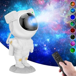 Projetor de luz de galáxia em forma de astronauta, projetor Space Buddy, luz noturna para quarto, controle remoto e temporizador, projetor de estrelas no teto Astro Alan para crianças e adultos