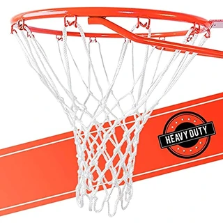 Ultra Sporting Goods Substituição de rede de basquete resistente – anti-chicote para todos os climas, adequado para aros internos ou externos padrão – 12 laços (branco)