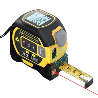 Moniss Novo 3em1 Laser Rangefinder 5m Fita Métrica Régua Visor LCD com Retroiluminação Medidor de Distância Dispositivo de Medição de Edifícios Volumes de Área Equipamentos de Levantamento